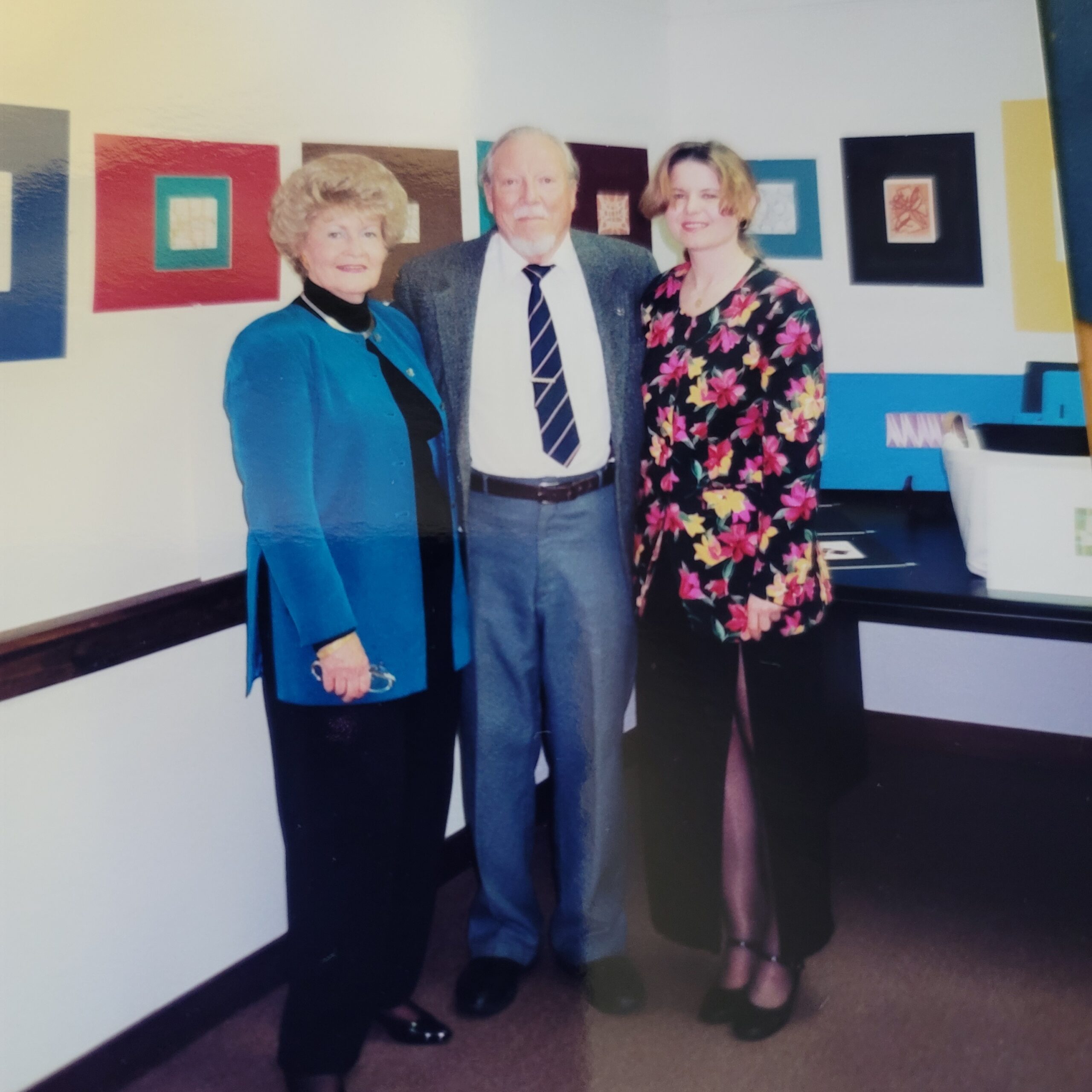 Artist John Just Ellis with Rae L. Robinson, and Lilia Kuzmicz